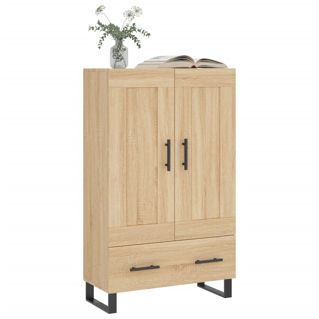 vidaXL Hoge kast 69,5x31x115 cm bewerkt hout sonoma eikenkleurig