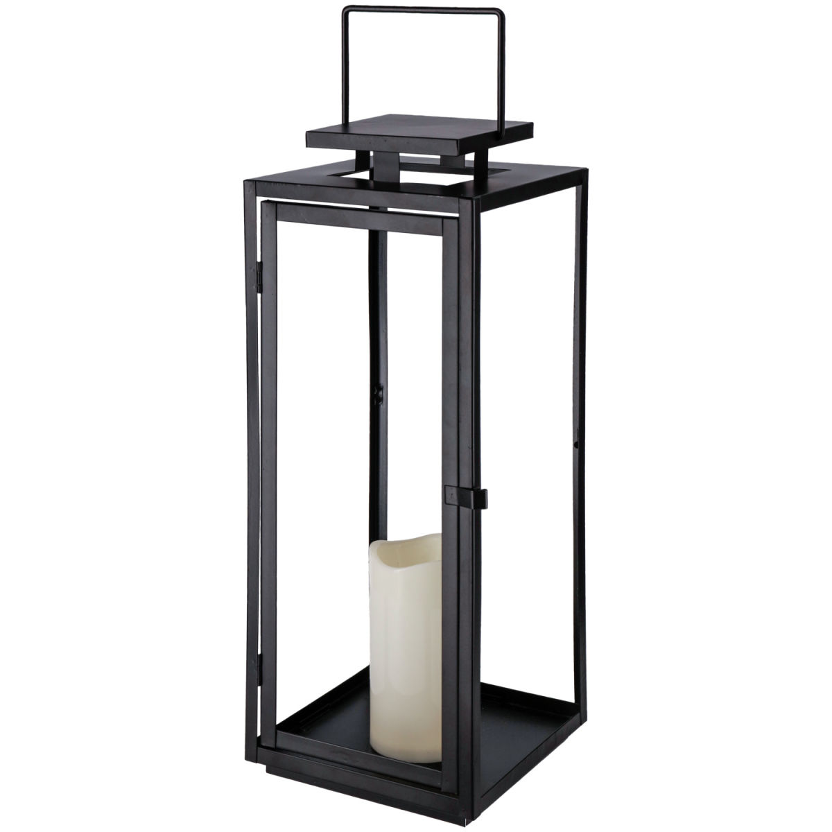 Vega LED lantaarn Aijko; 18x18x49 cm (LxBxH); zwart; rechthoekig