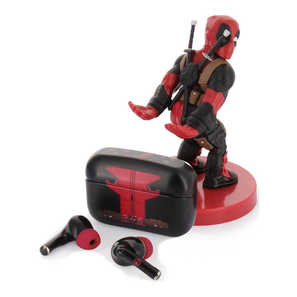 Exquisite Gaming Marvel Holdems Mini Holder & Wireless Headphones Deadpool with TWS Buds Pro 10 cm