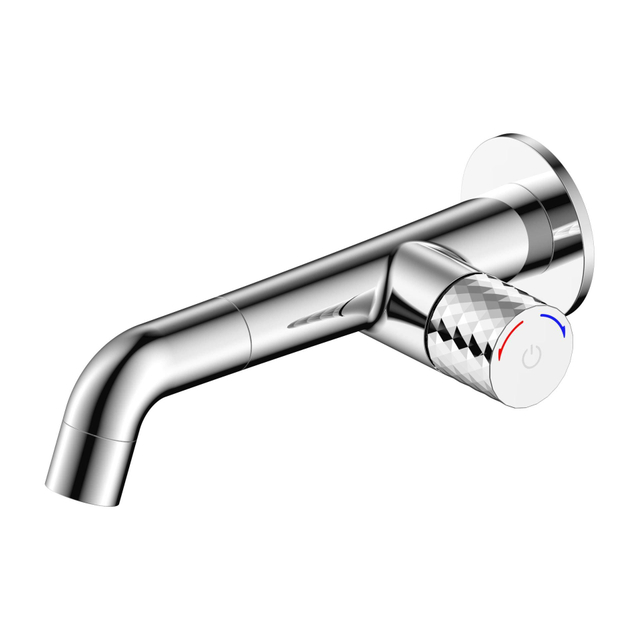 Aloni Flow Wastafelmengkraan - 22.4x11.2x7cm - drukknop - inbouw - chroom KS405503