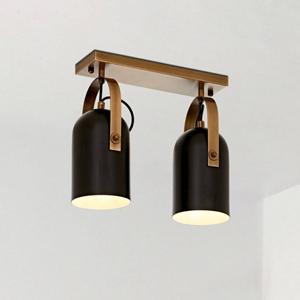 Avonni Deckenleuchte Esra, schwarz, L&auml;nge 32 cm, Metall, 2-flammig