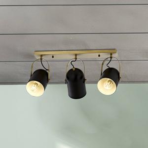 Avonni Deckenleuchte Esra, schwarz, L&auml;nge 45 cm, Metall, 3-flammig