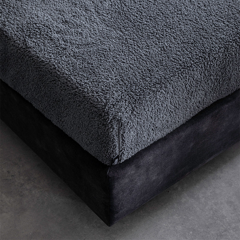 Fresh and Co Hoeslaken Teddy 180x200 Cm Antraciet Zacht  - 