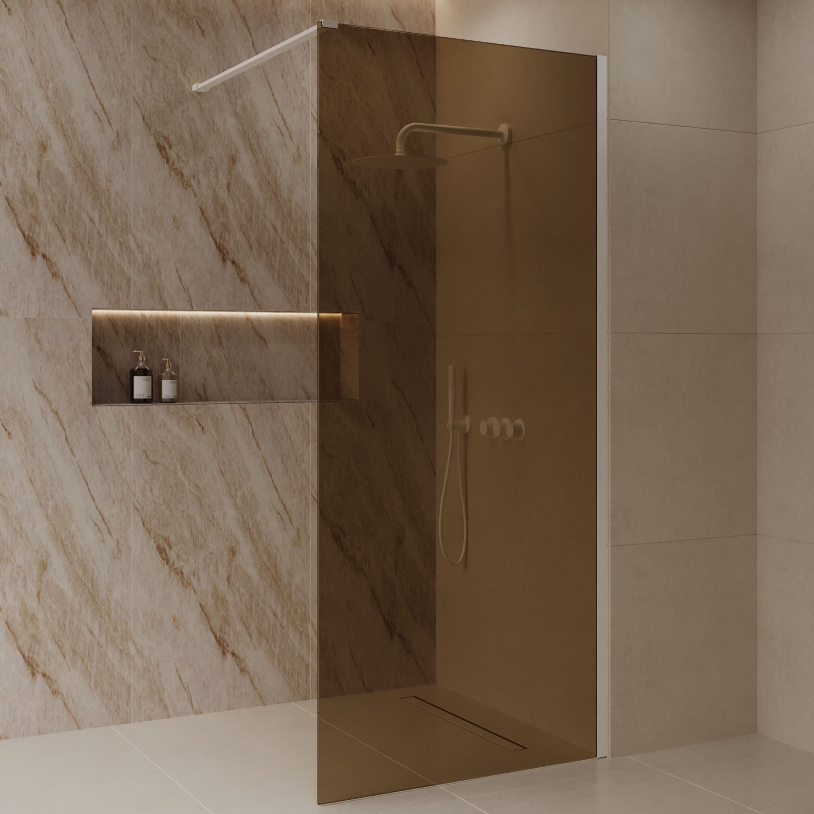 Best Design Inloopdouche Best-Design Dalis 100x200 cm White Amber