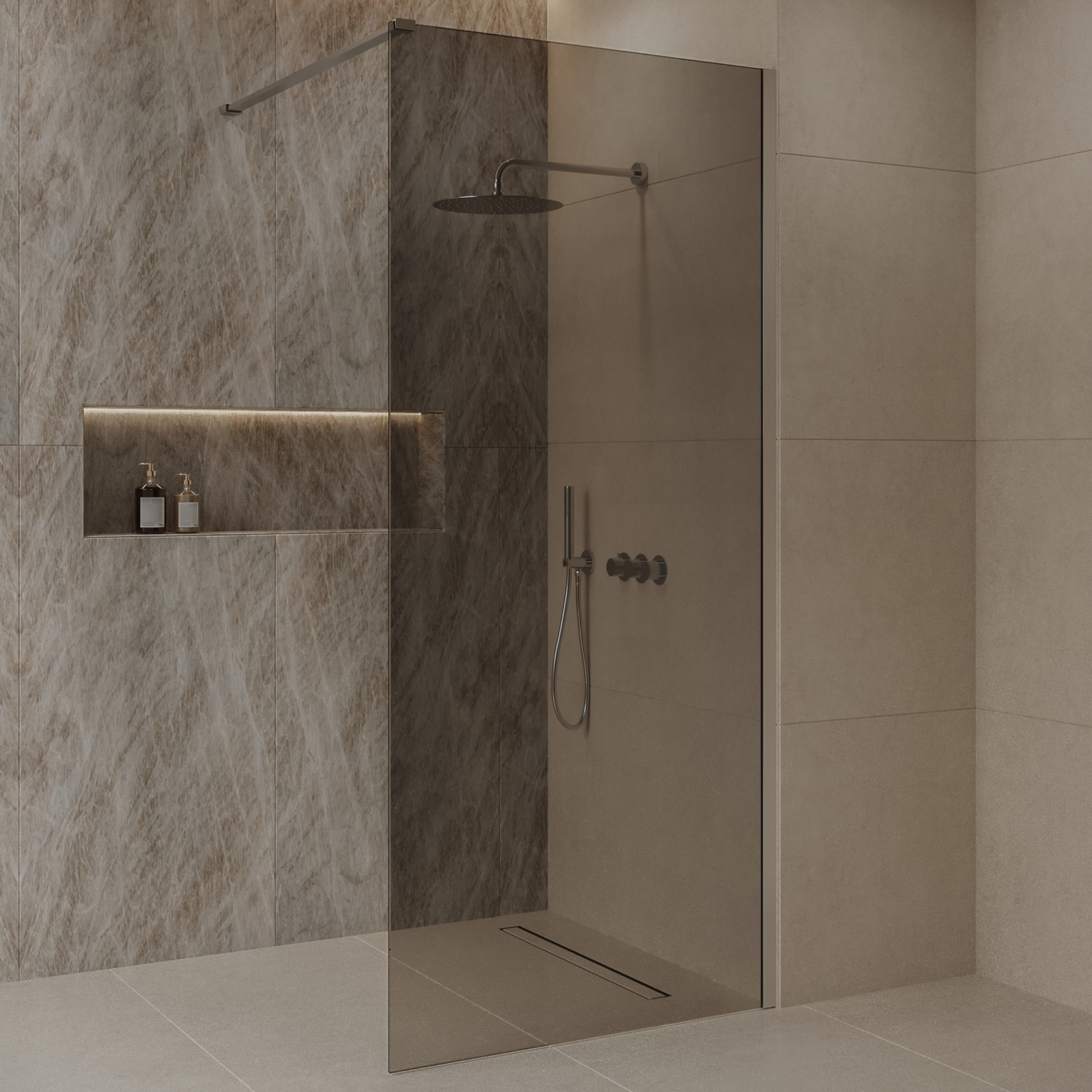 Best Design Inloopdouche Best-Design Dalis 100x200 cm Ore Mocha