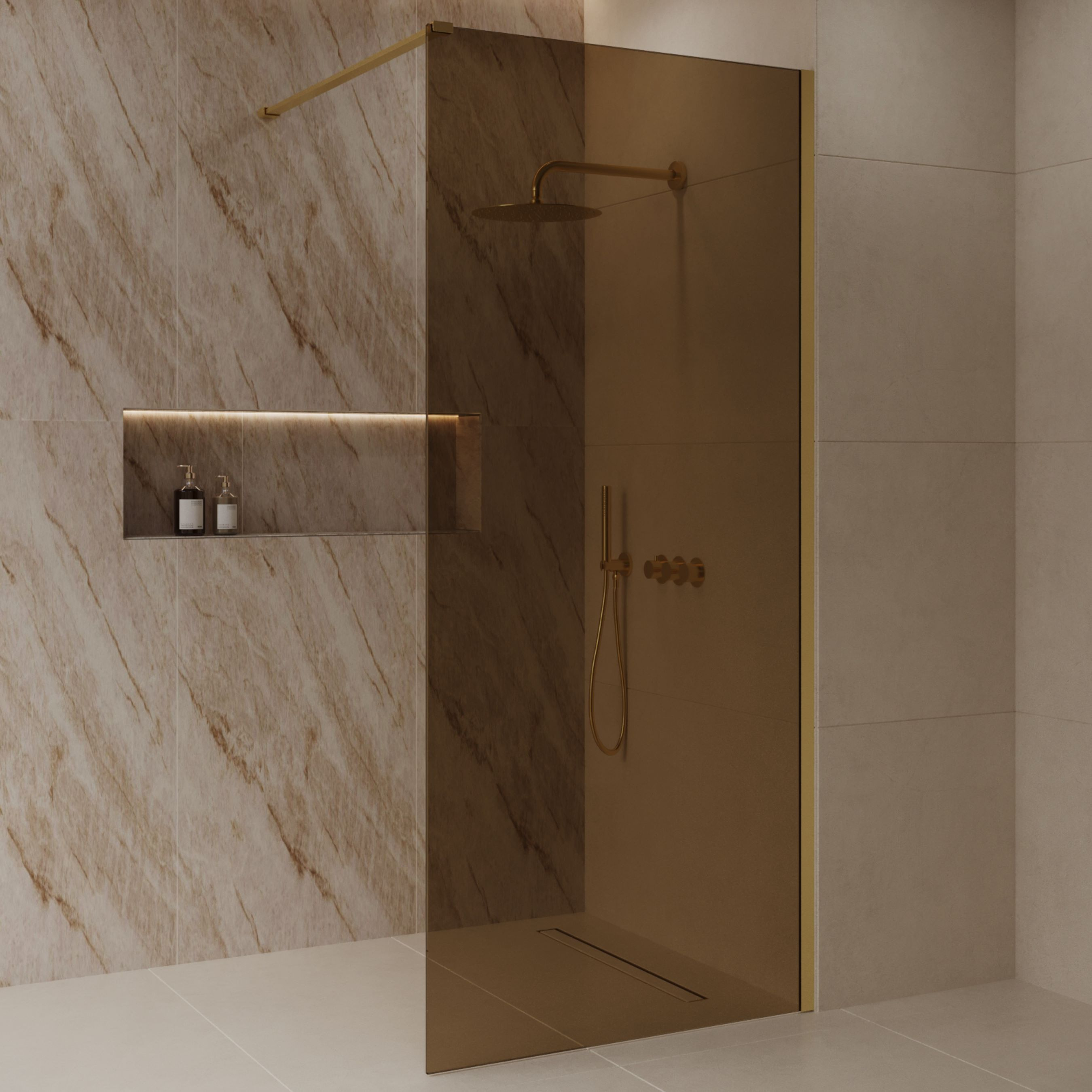 Best Design Inloopdouche Best-Design Dalis 100x200 cm Nancy Amber