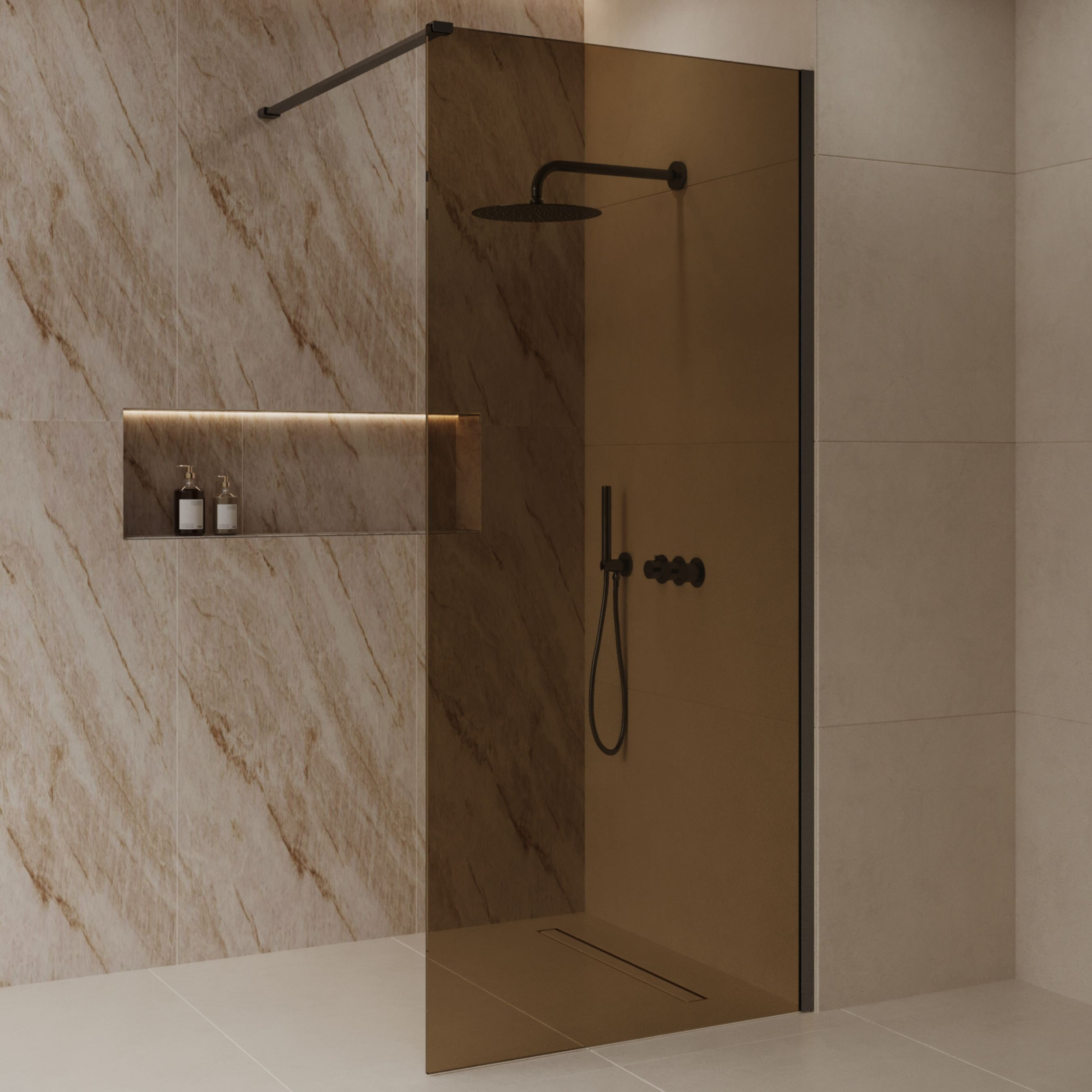 Best Design Inloopdouche Best-Design Dalis 90x200 cm Moya Amber