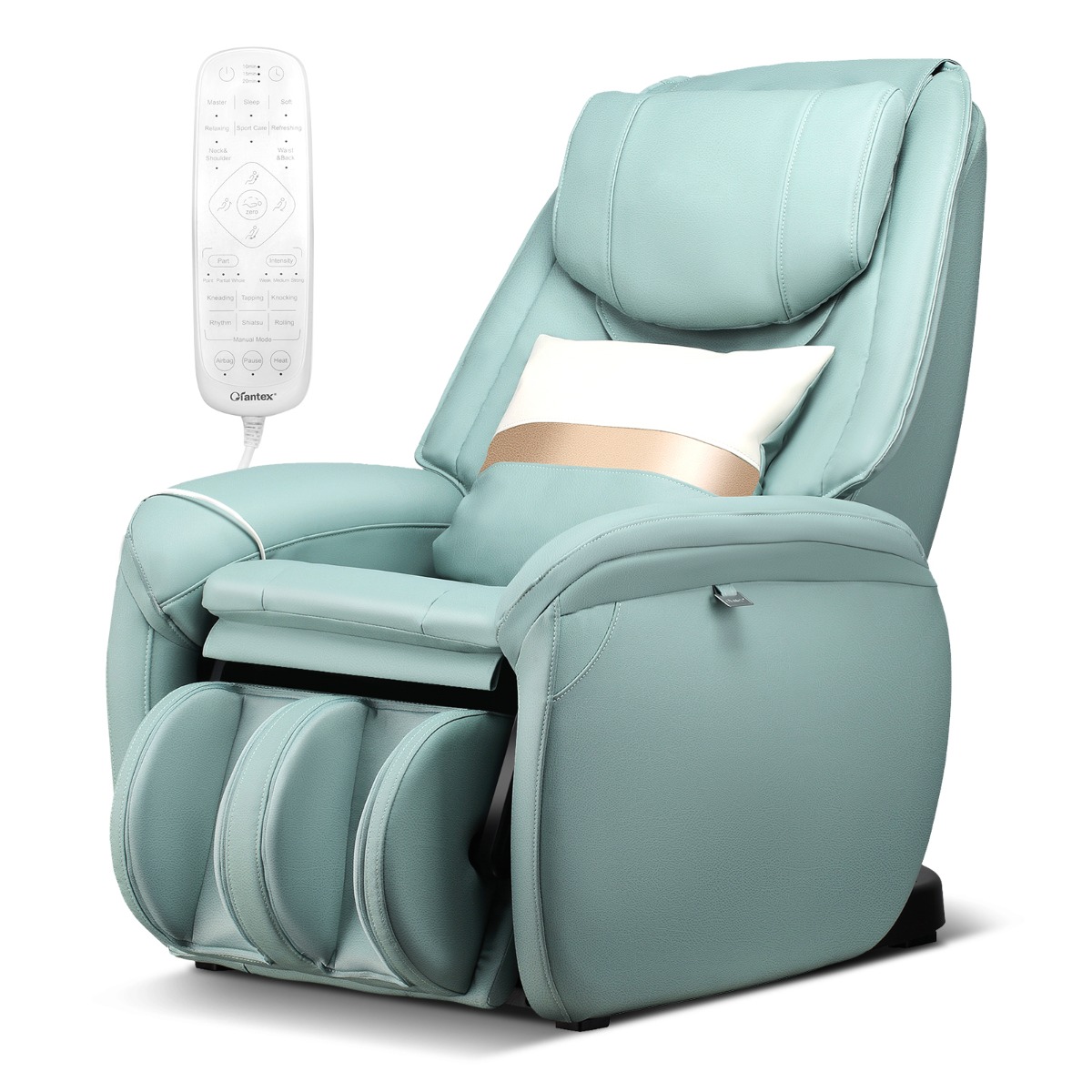 Costway Zero Gravity SL Spur Massagestoel Ligstoel met Volledige Lichaamsmassage Rugverwarming Groen