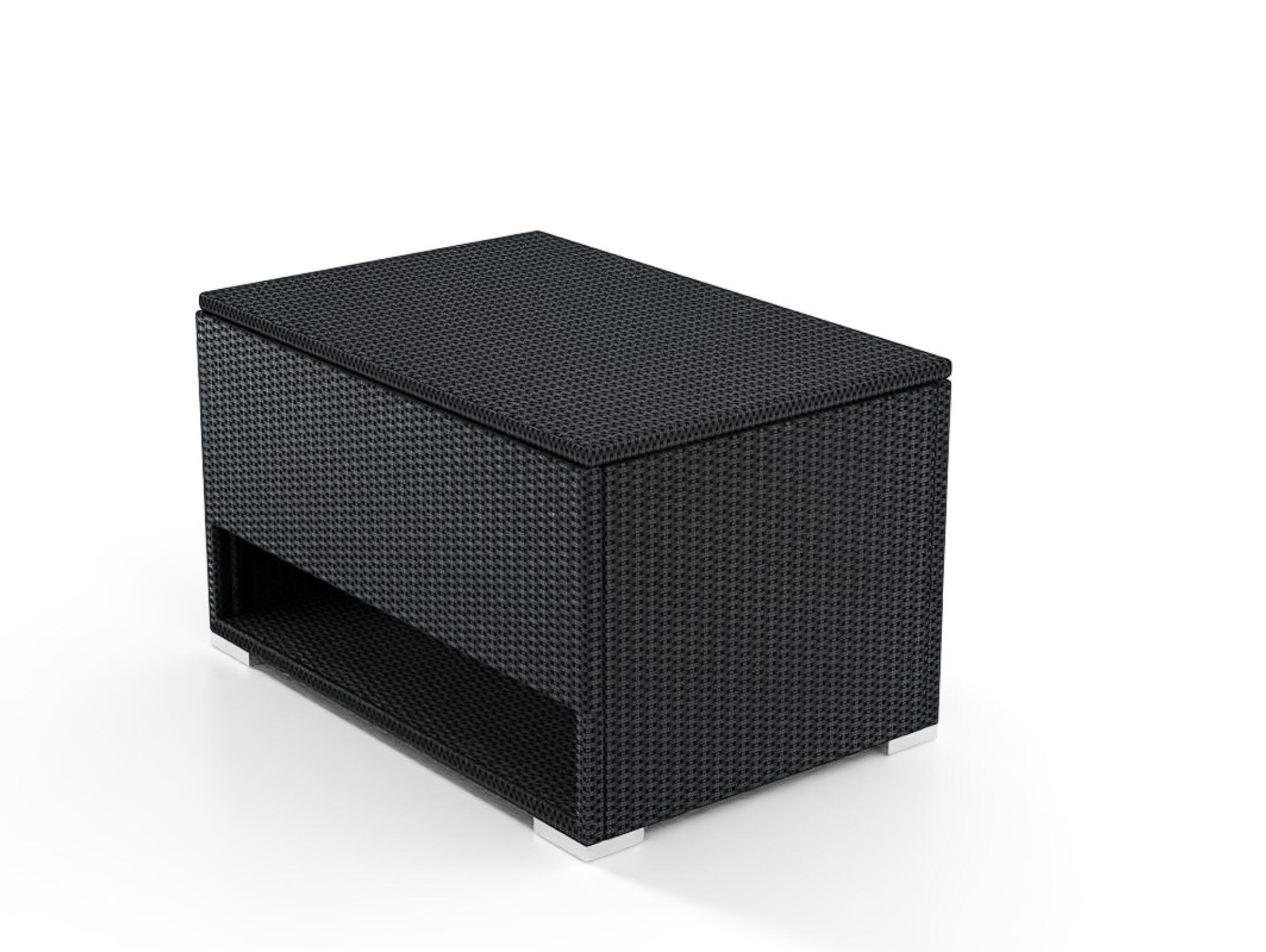 Costway 186L Tuinbox met Schoenenrek & Beschermliner & Deksel Polyrattan Kussenbox Zwart
