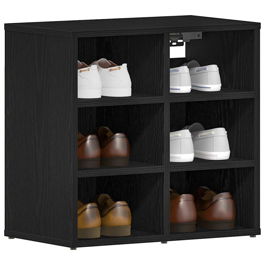 vidaXL Schoenkasten - Set van 2 in Zwart Eiken - 52,5 x 30 x 50 cm