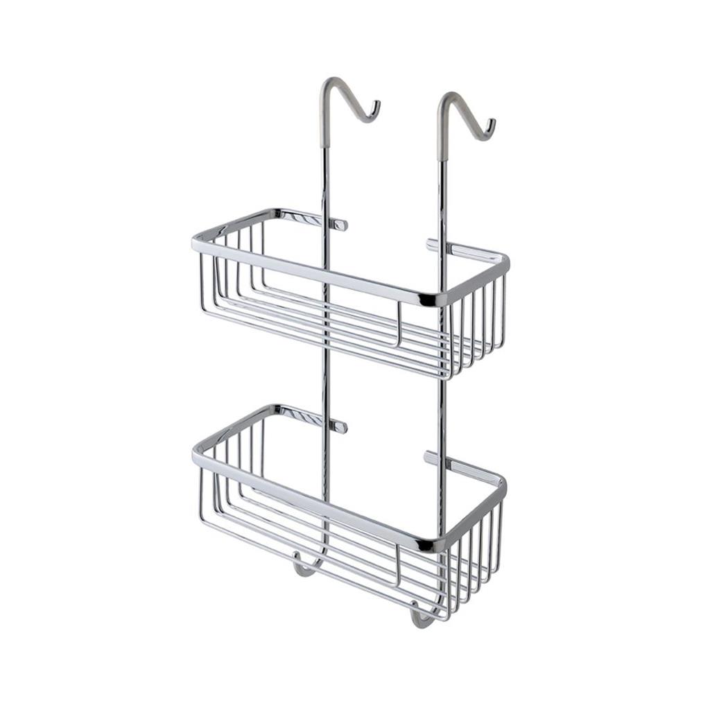 Eastbrook Solid messing doucherek rechthoekig dubbel chroom