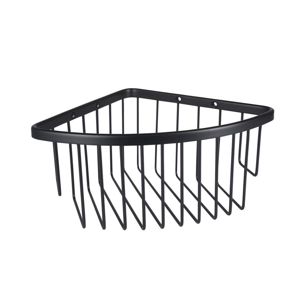 Eastbrook Solid messing doucherek driehoek met ronding zwart mat