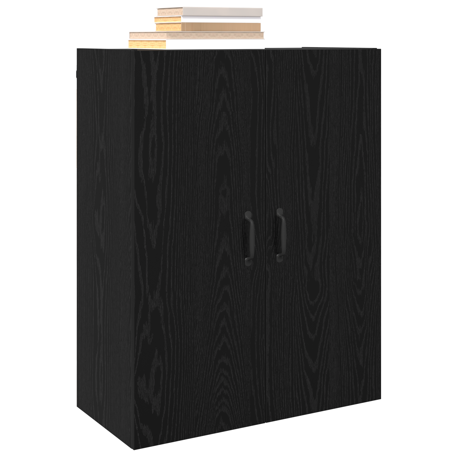 vidaXL Hangkast Zwart eiken 69.5 x 34 x 90 cm Bewerkt hout