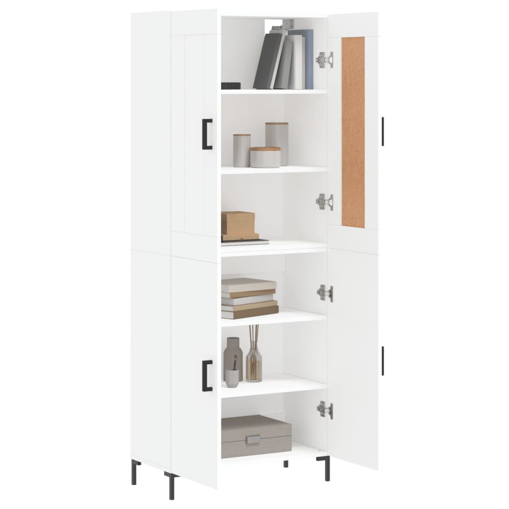 vidaXL Hoge kast 69,5x34x180 cm bewerkt hout wit