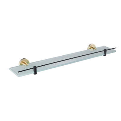 Eastbrook Catania messing glazen planchet met rand zwart mat en messing geborsteld
