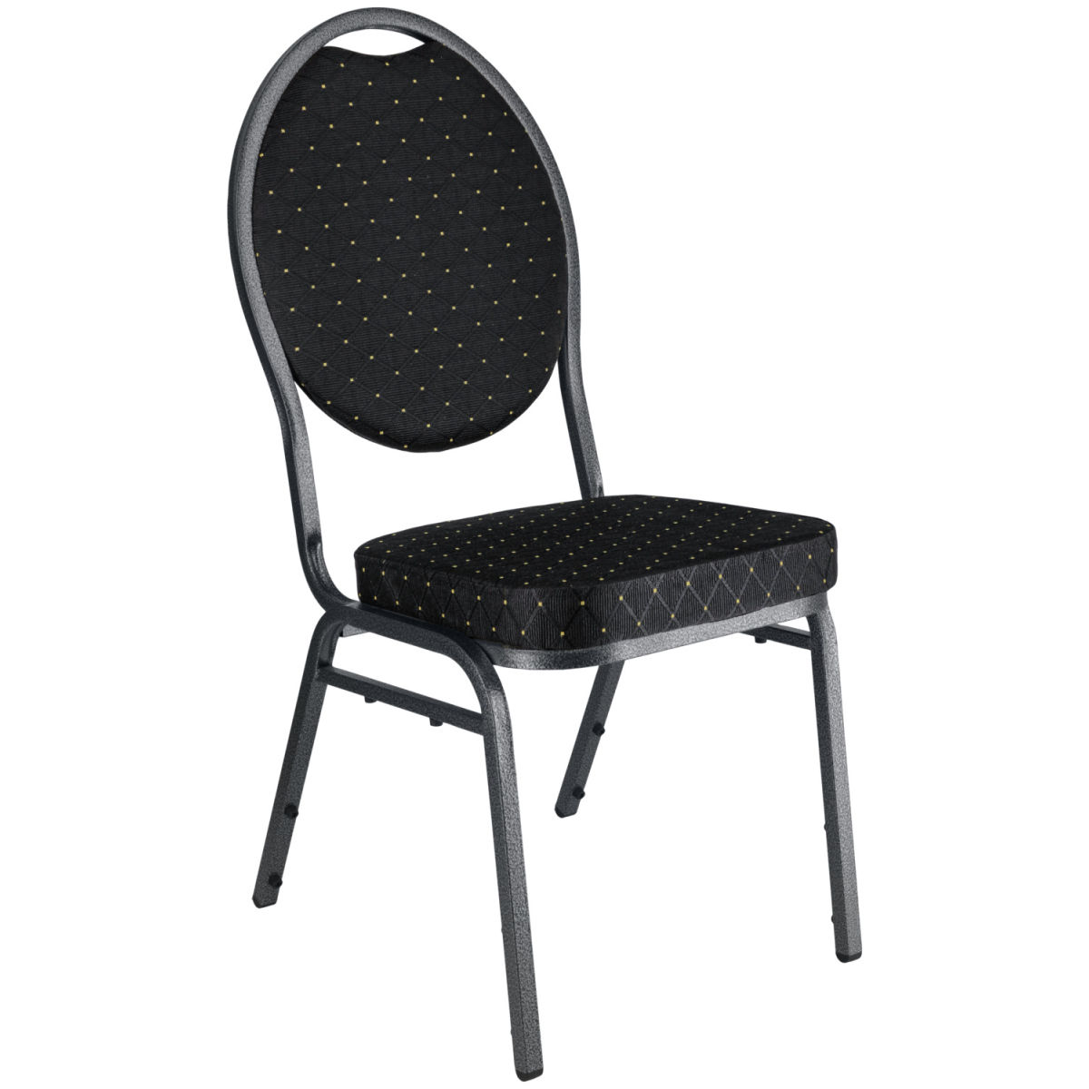 PULSIVA Vergaderstoel Event; 43x57x93 cm (BxDxH); zitting zwart, frame zilver; 4 stuk / verpakking
