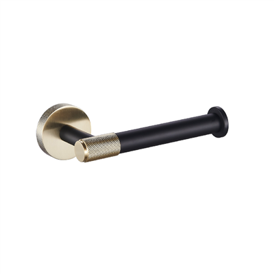 Eastbrook Catania messing toiletrolhouder zwart mat en messing geborsteld