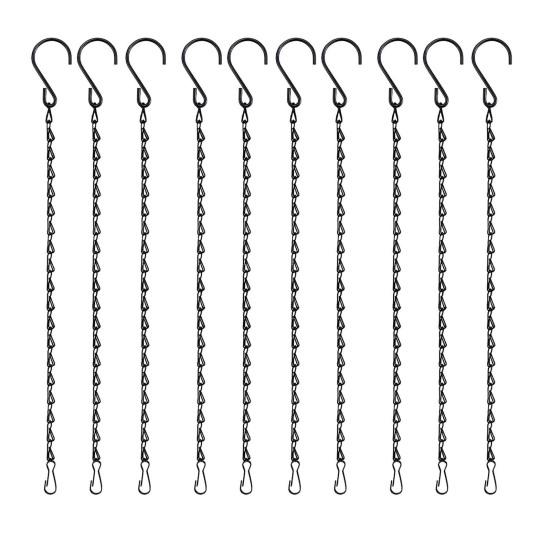 Amusedly 10 stuks plantenhangkettingen roestvrij sterk dragend corrosiebestendig verstelbaar gemakkelijk op te hangen vogelvoederbak planten 50cm 10 pcs