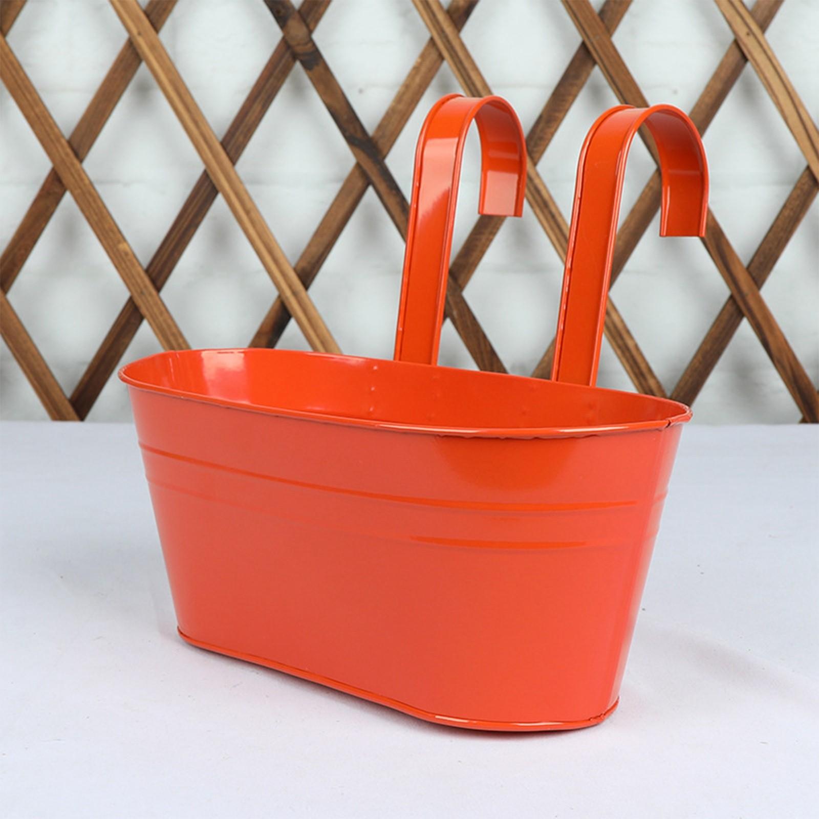 Azmnsn Buitenplanten Plantenbak Zwart Metaal IJzer Hangende Bloempotten Terrassen Leuningen Hek Emmers Moderne Boho Stijl Muurbevestiging Vensterdoos One Size