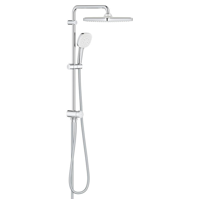 Grohe Tempesta 250 Cube Douchesysteem - zonder kraan - hoofddouche - 25cm - vierkante handdouche - 3 straalsoorten - met omstel - chroom 26977001
