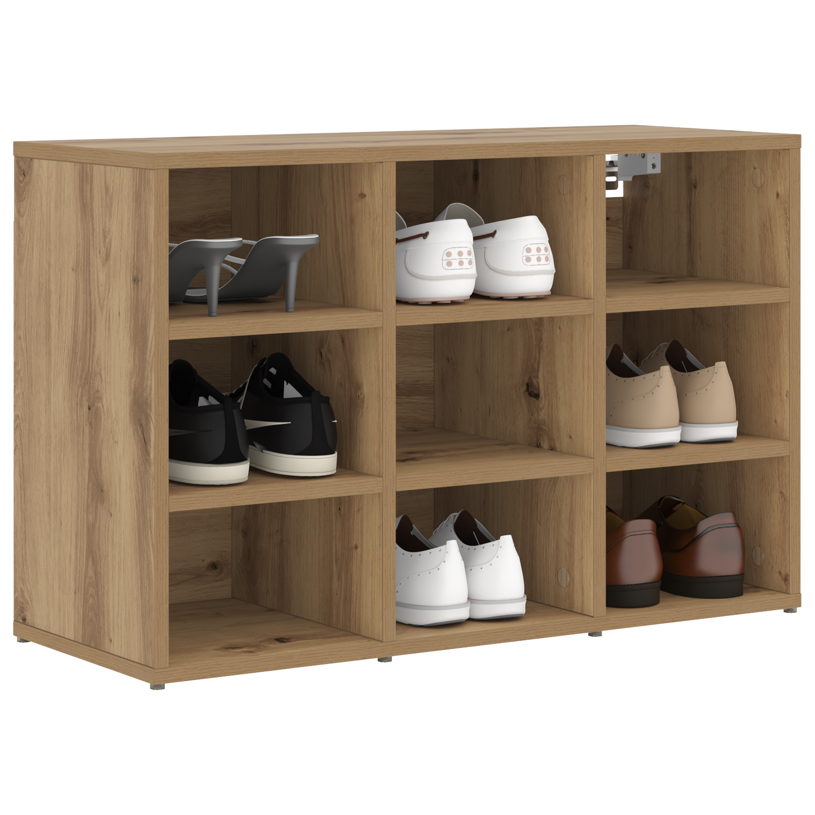 vidaXL Schoenenkast artisanaal eikenkleurig 77.5 x 30 x 51 cm