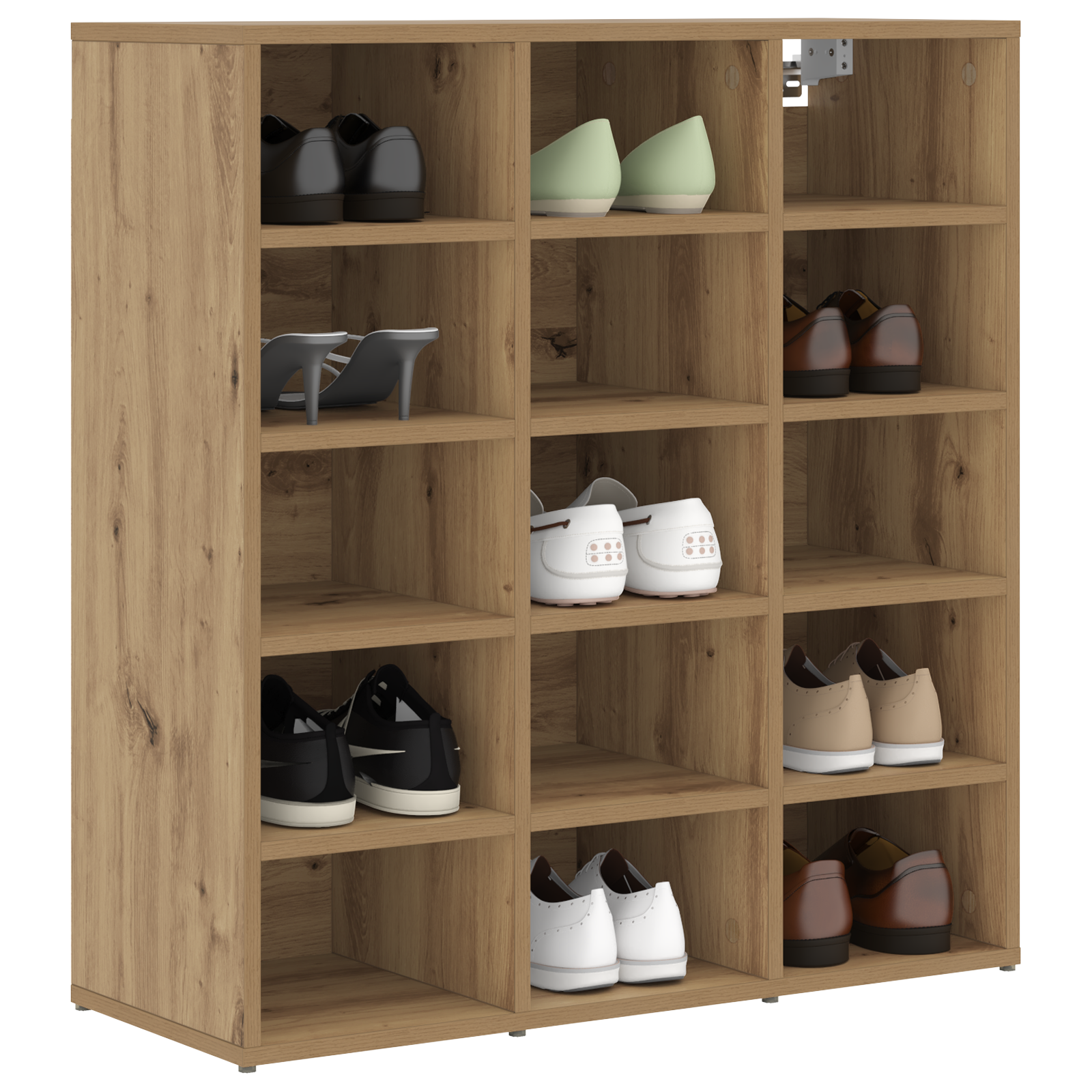 vidaXL Schoenenkast artisanaal eikenkleurig 77.5 x 30 x 83.5 cm