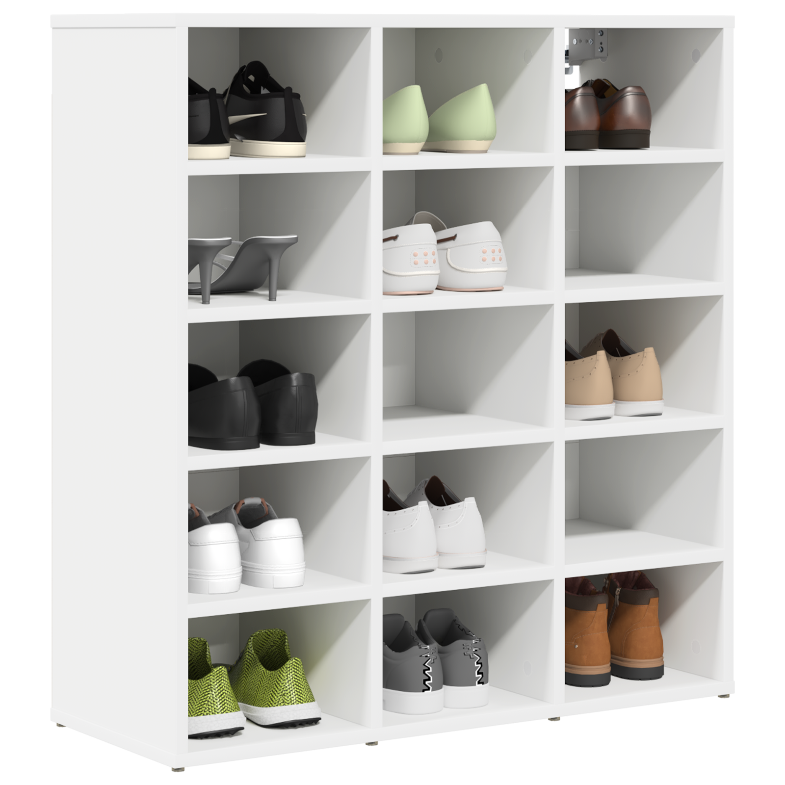 vidaXL Schoenenkast met plank Wit 77.5 x 30 x 83.5 cm Bewerkt hout