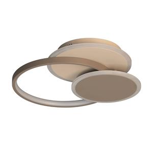 FISCHER & HONSEL LED-Deckenlampe Tomo, greige/sandfarben, 40 cm, Metall, CCT