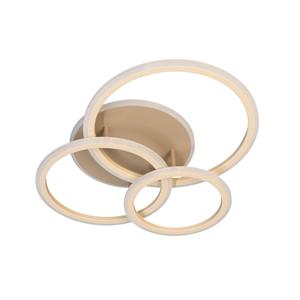 FISCHER & HONSEL LED-Deckenlampe Gelder, 60 cm, greige/sandfarben, RGBW, CCT