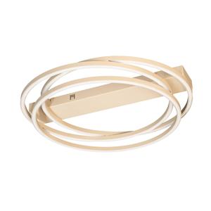 FISCHER & HONSEL LED-Deckenlampe Kiku, &Oslash; 56 cm, sandfarben, Metall, CCT