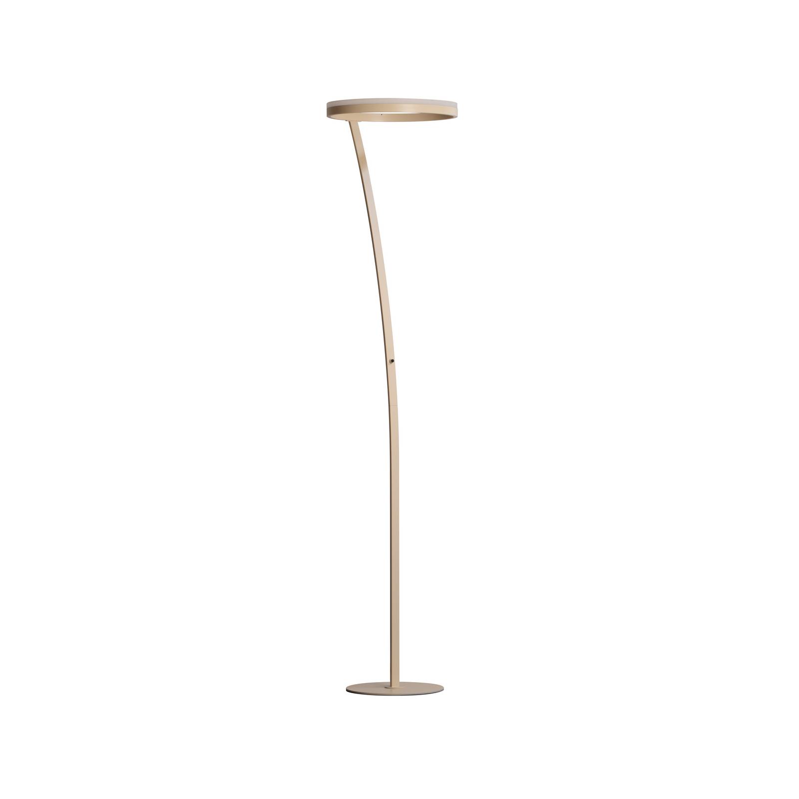 FISCHER & HONSEL LED vloerlamp Sirko, zandkleurig, hoogte 177 cm, metaal, CCT