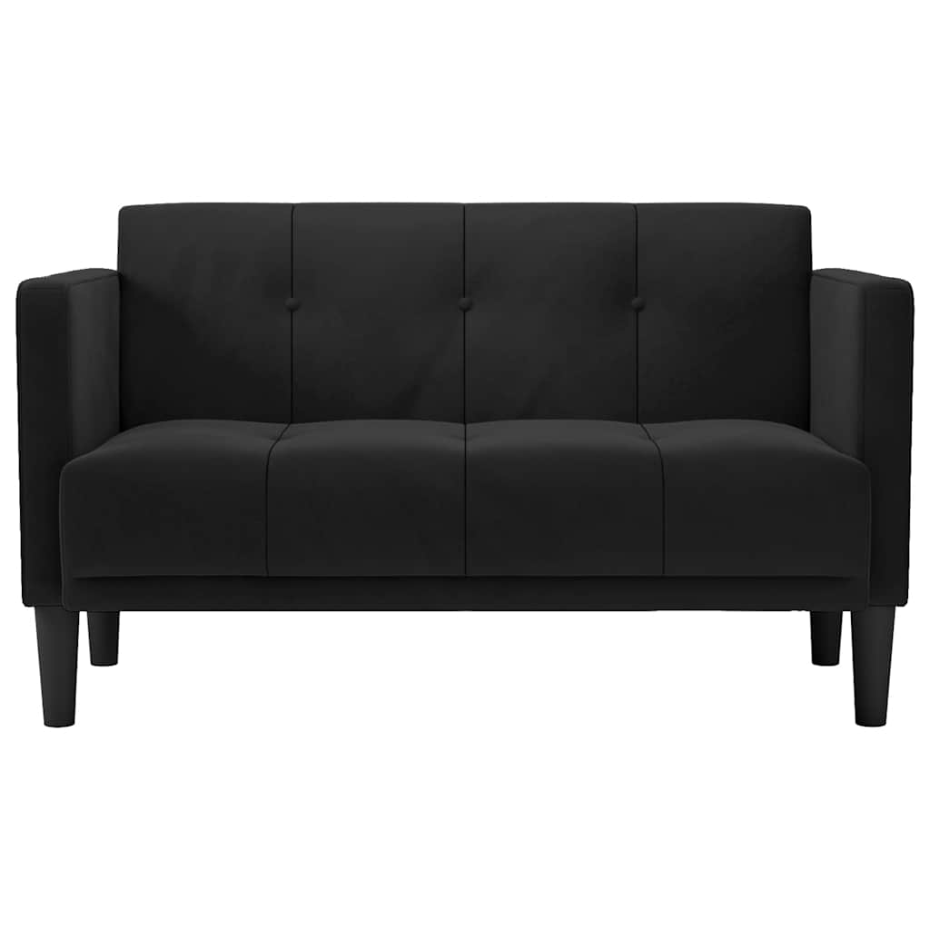 vidaXL Loveseat bank zwart 111 cm fluweel