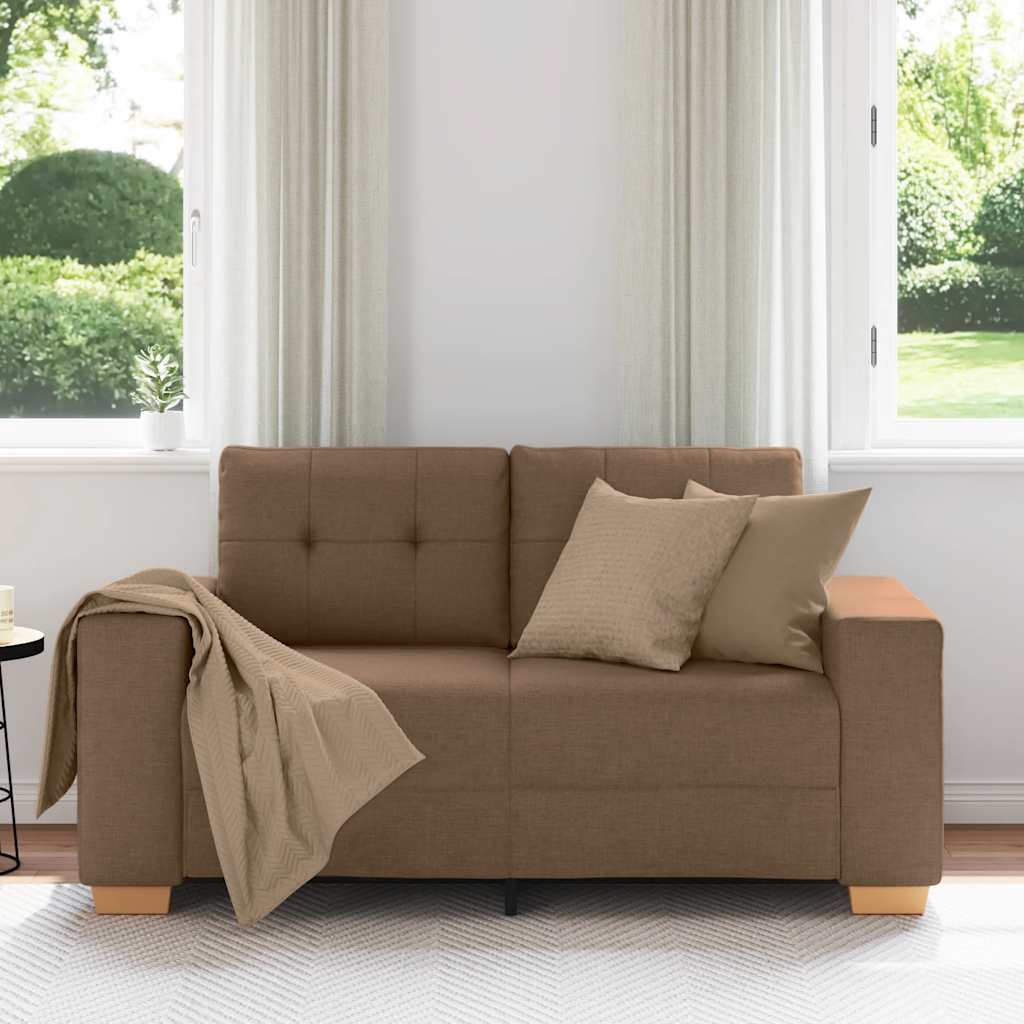 vidaXL Loveseat Bank Bruin 120 cm Stof
