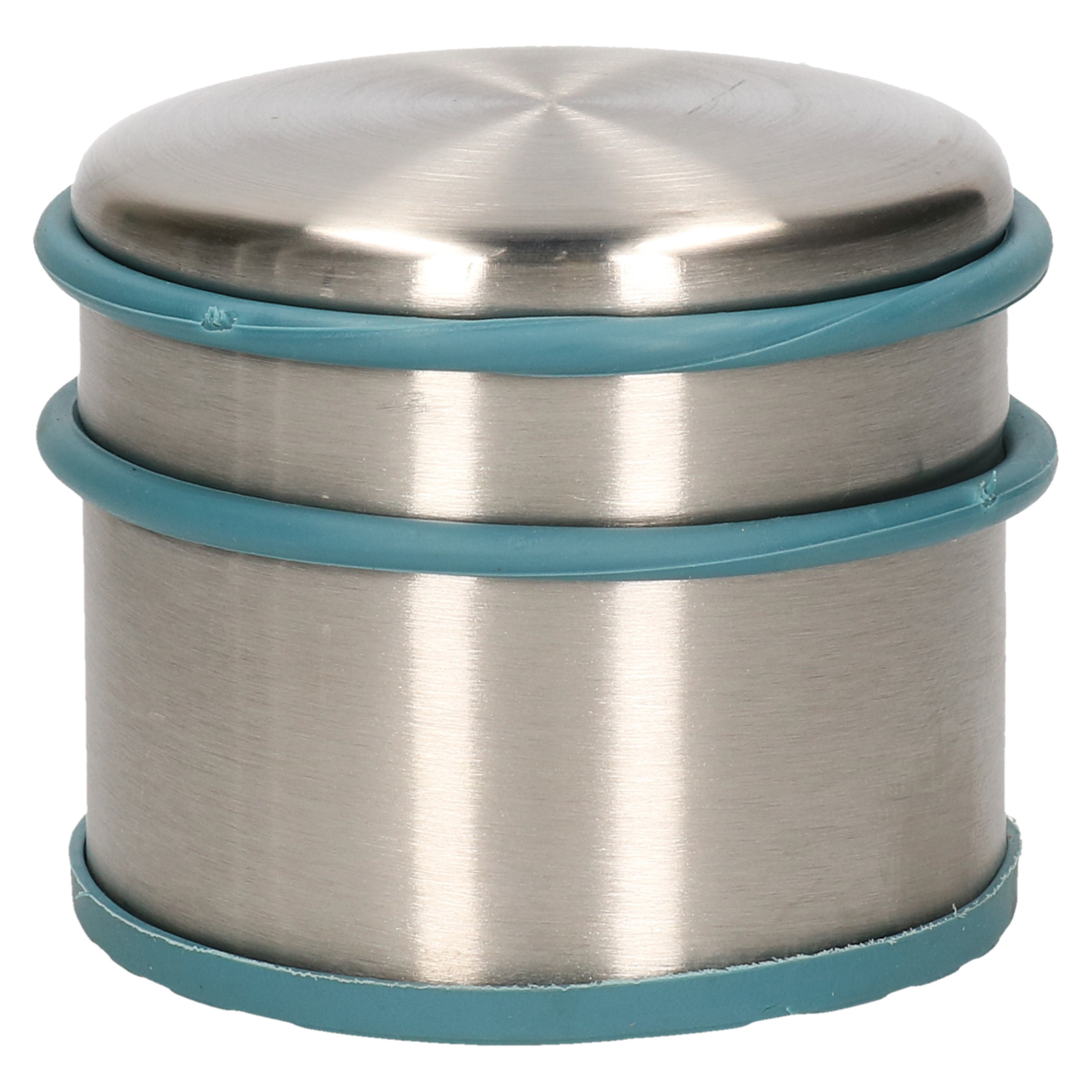 Alpina Deurstopper van 1.1 kilo - staal - met blauw kunststof rand - 9 x 7 cm -