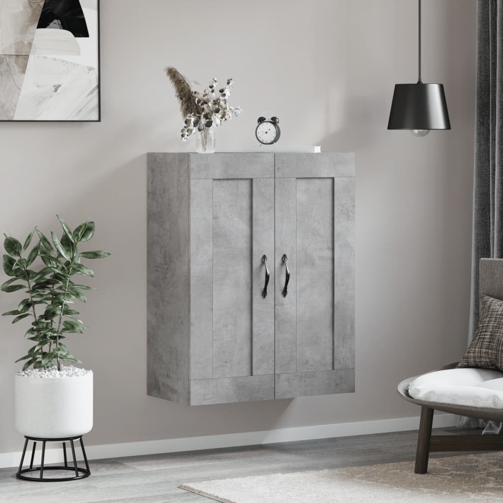 vidaXL Wandkast 69,5x34x90 cm bewerkt hout betongrijs