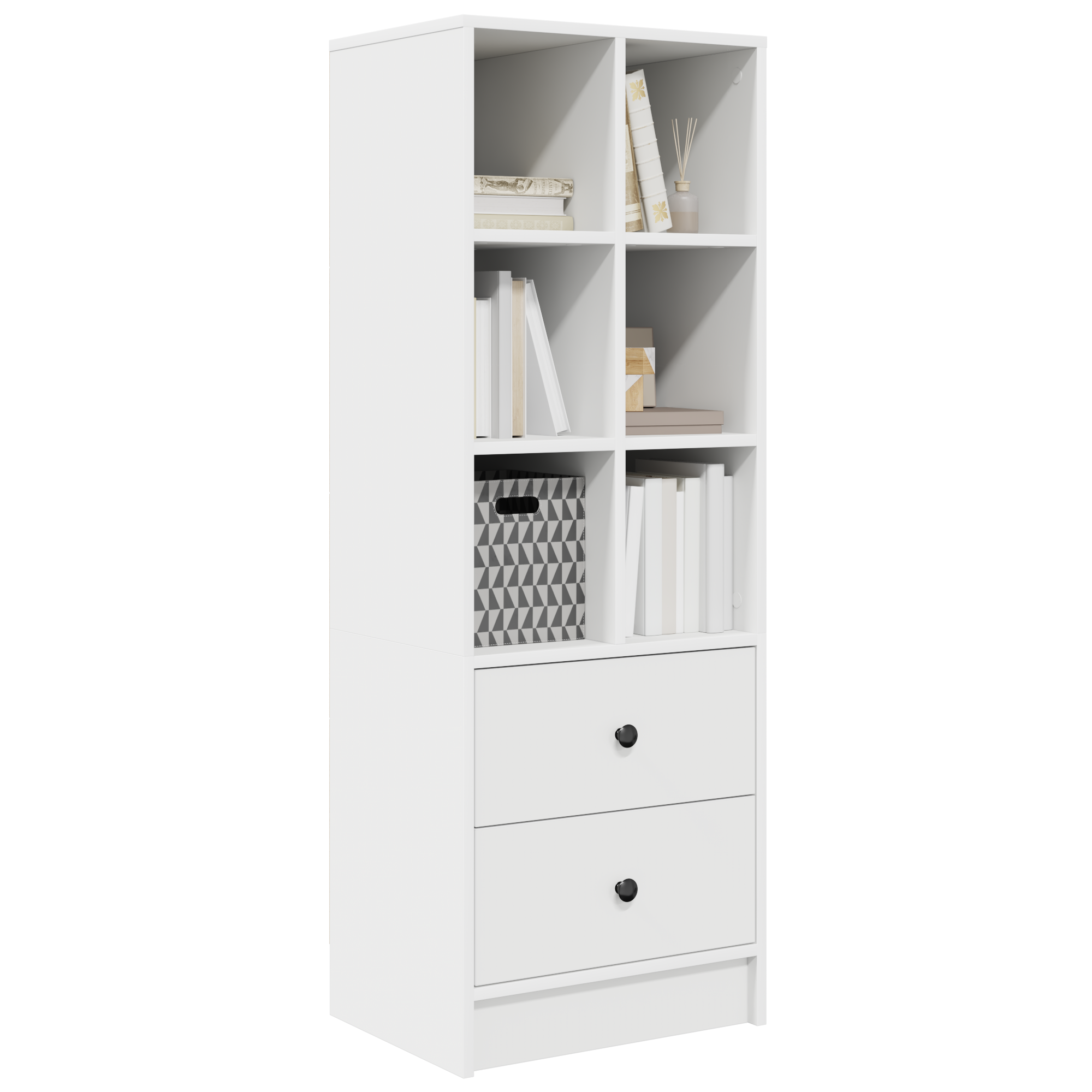 vidaXL Highboard met lade Wit 45.5 x 34 x 127 cm Bewerkt hout