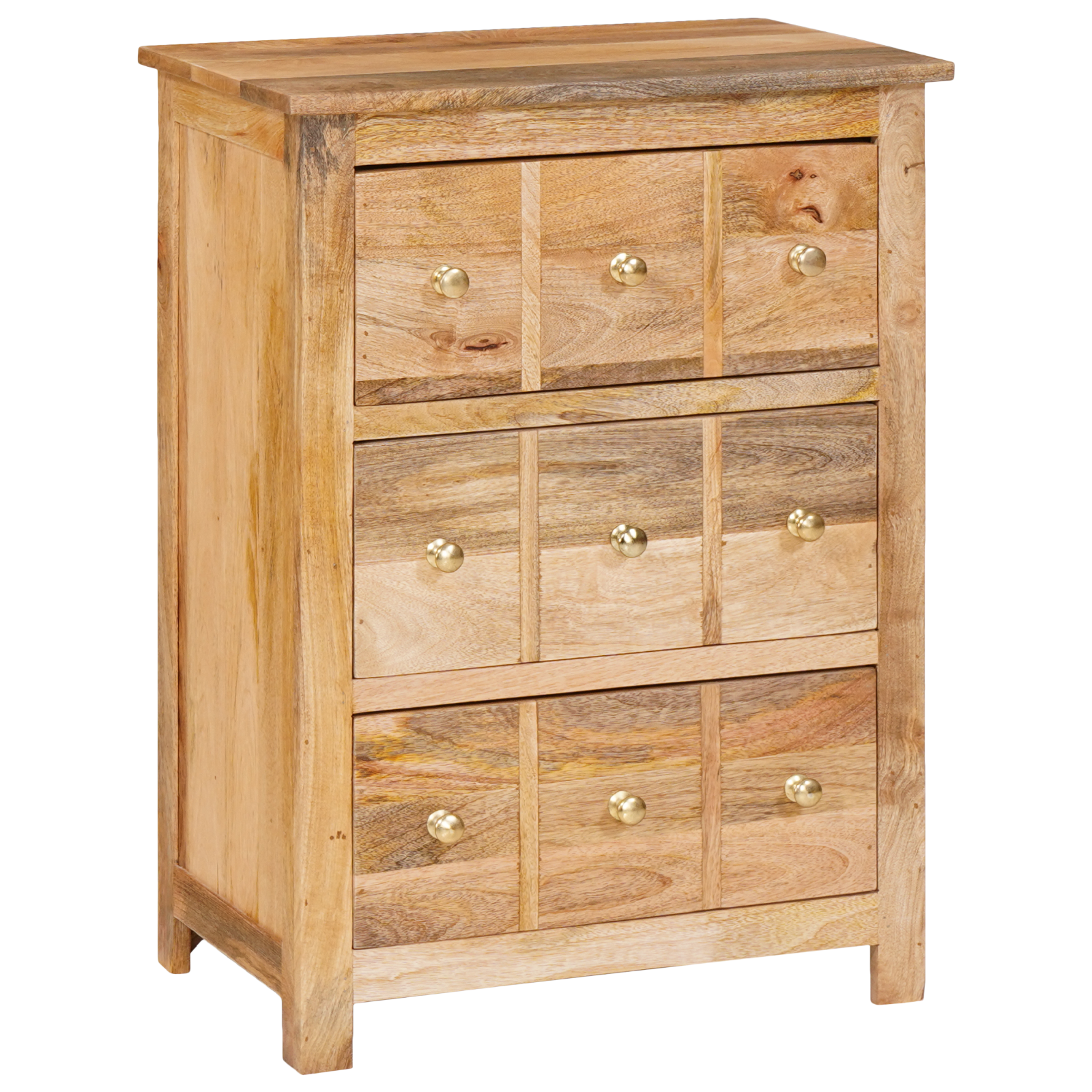vidaXL Dressoir met lade Bruin 55 x 35 x 75 cm massief mangohout