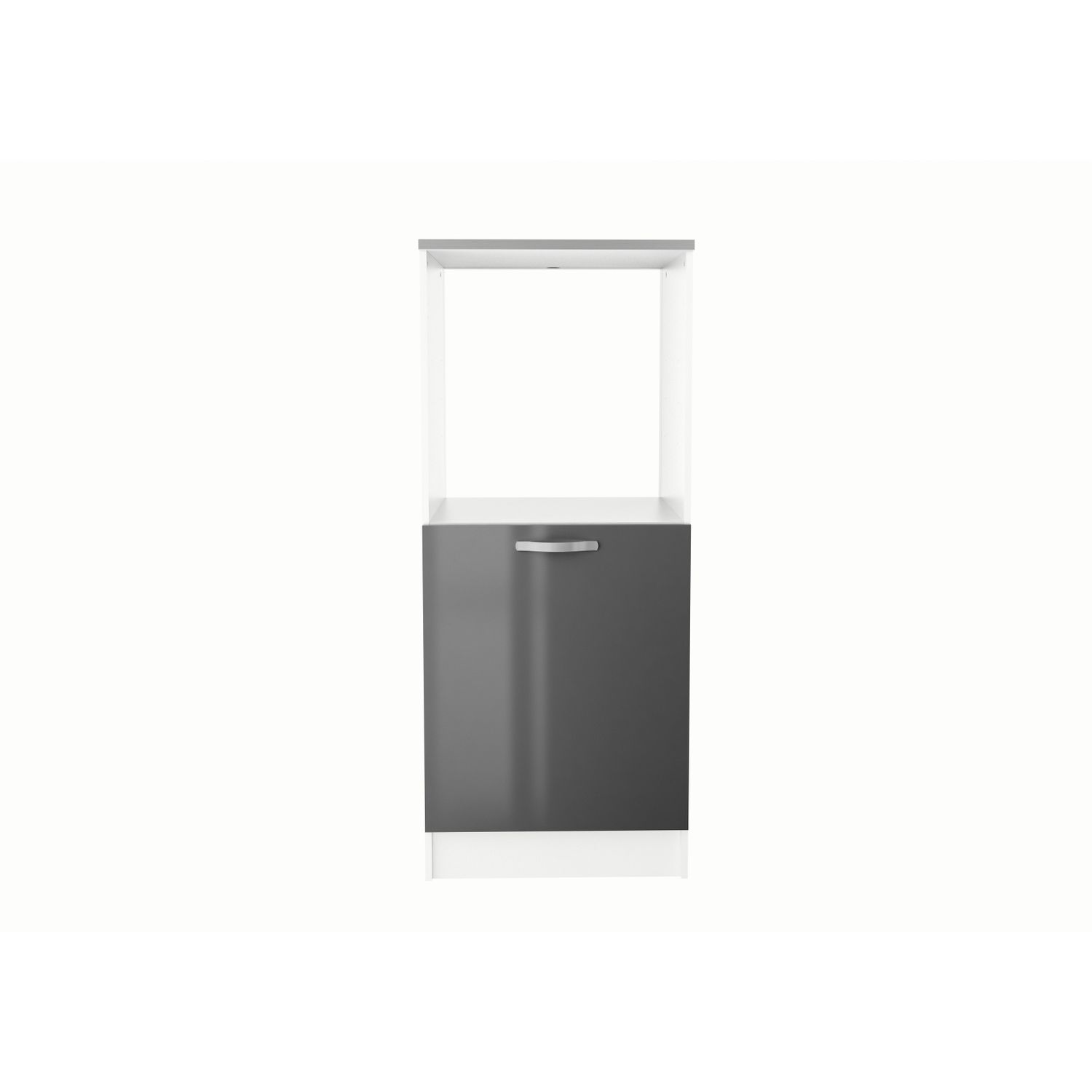 Praxis Kolomkast Keuken Delice 60x145cm 1 Deur Hoogglans Grijs