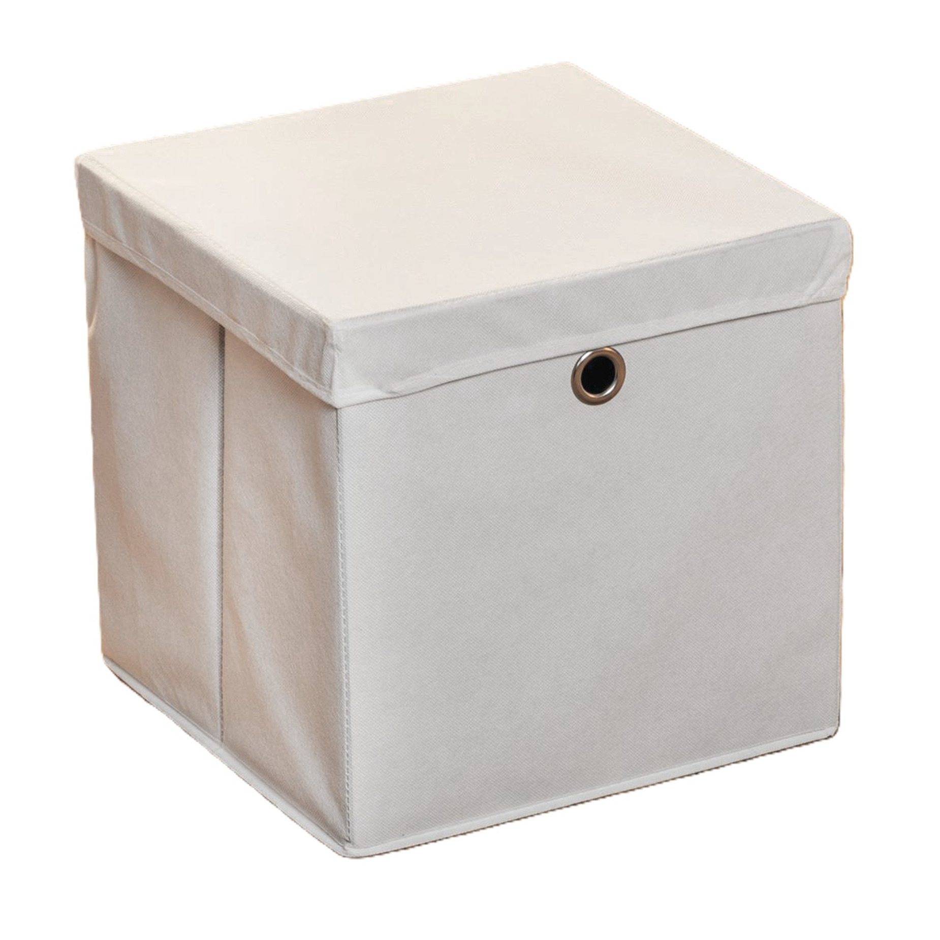 HI Opbergmand - grijs - 30 x 30 cm - kunststof℃- met deksel -