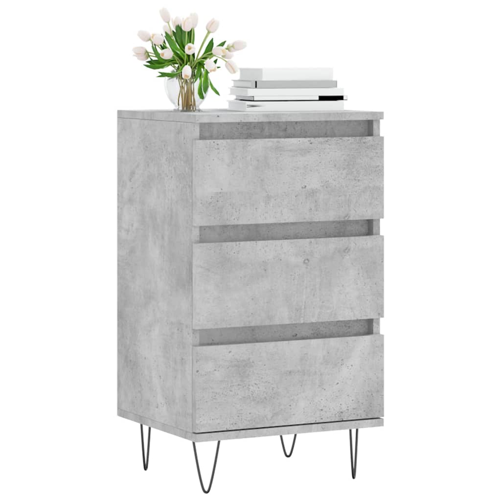 vidaXL Dressoir 40x35x70 cm bewerkt hout betongrijs