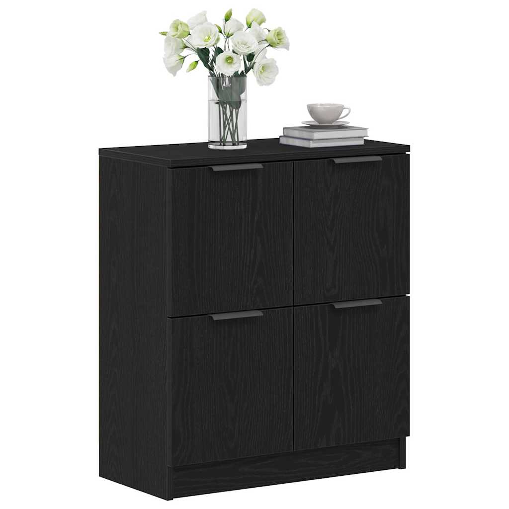 vidaXL Dressoir Zwart 60 x 30 x 70 cm Bewerkt hout