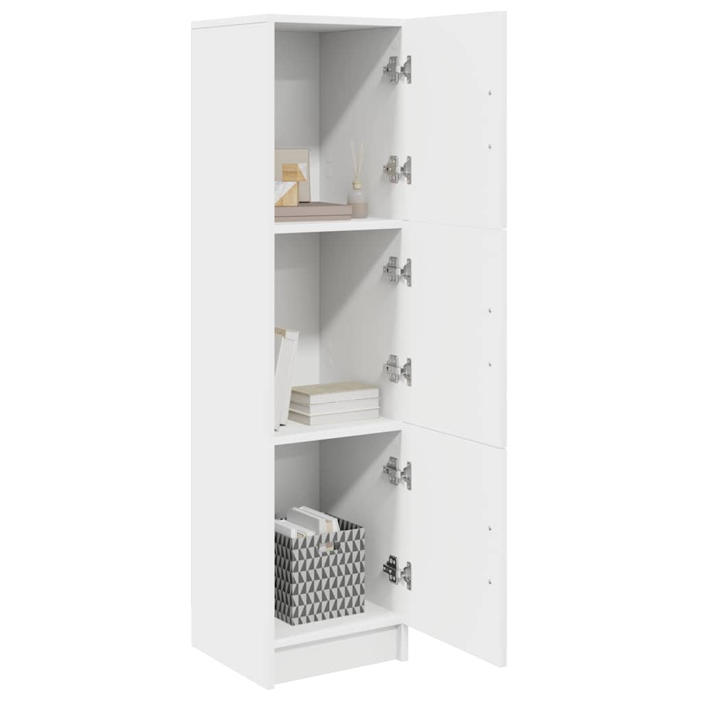 vidaXL Hoge Kast Wit 31.5 x 32 x 124 cm Bewerkt hout