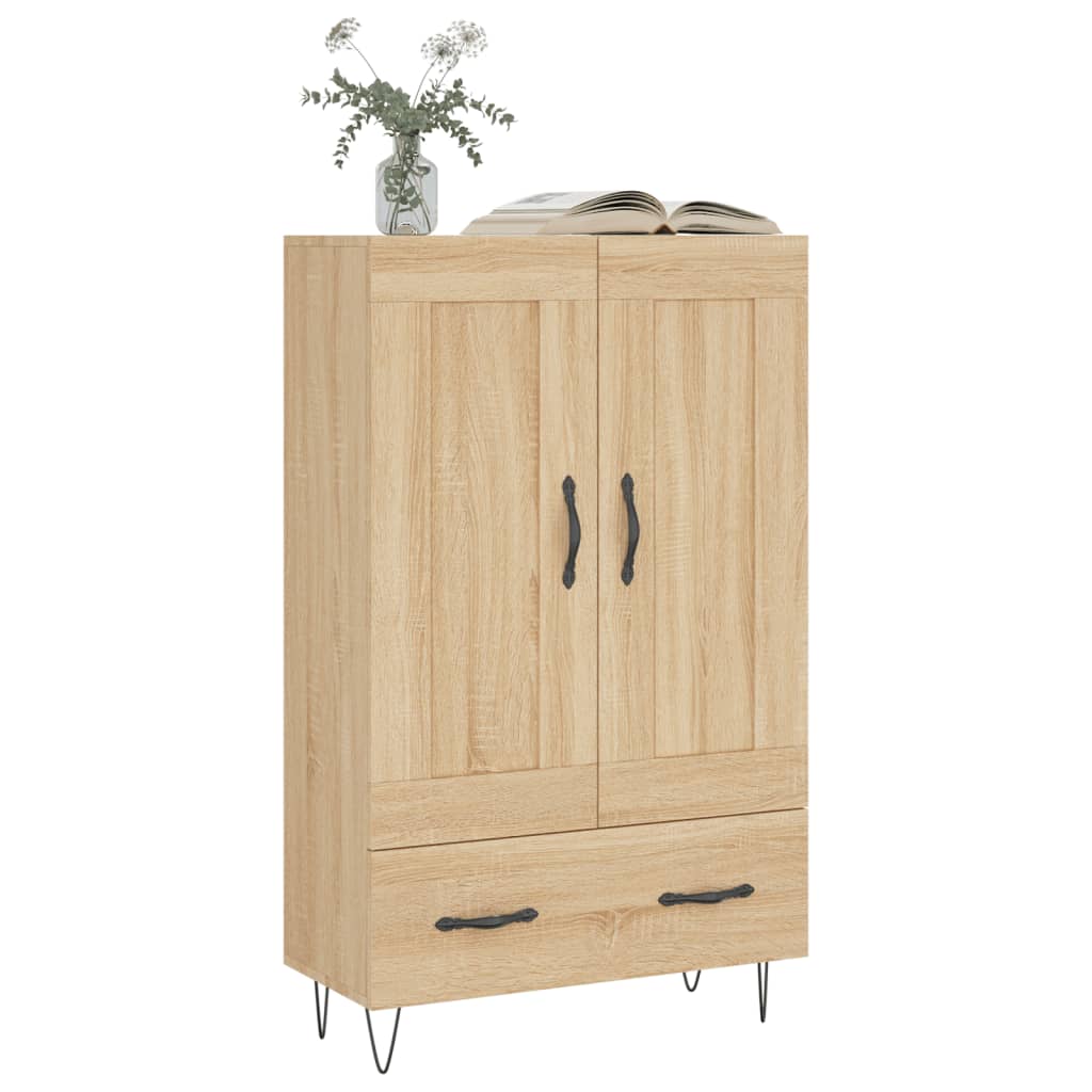 vidaXL Hoge kast 69,5x31x115 cm bewerkt hout sonoma eikenkleurig