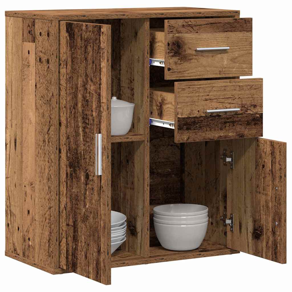 vidaXL Dressoir met lade Oud hout 60 x 31 x 70 cm Bewerkt hout
