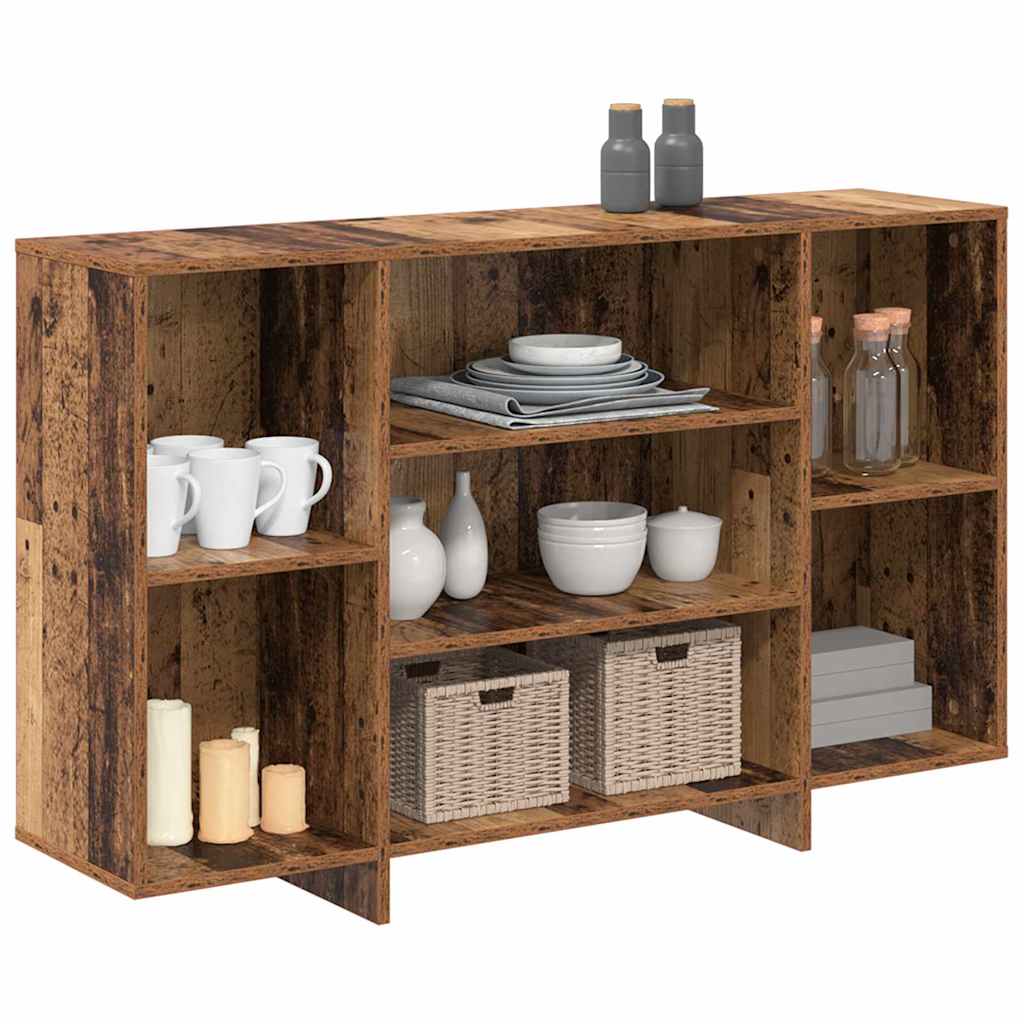 vidaXL Dressoir Oud hout 120 x 30 x 75 cm Bewerkt hout