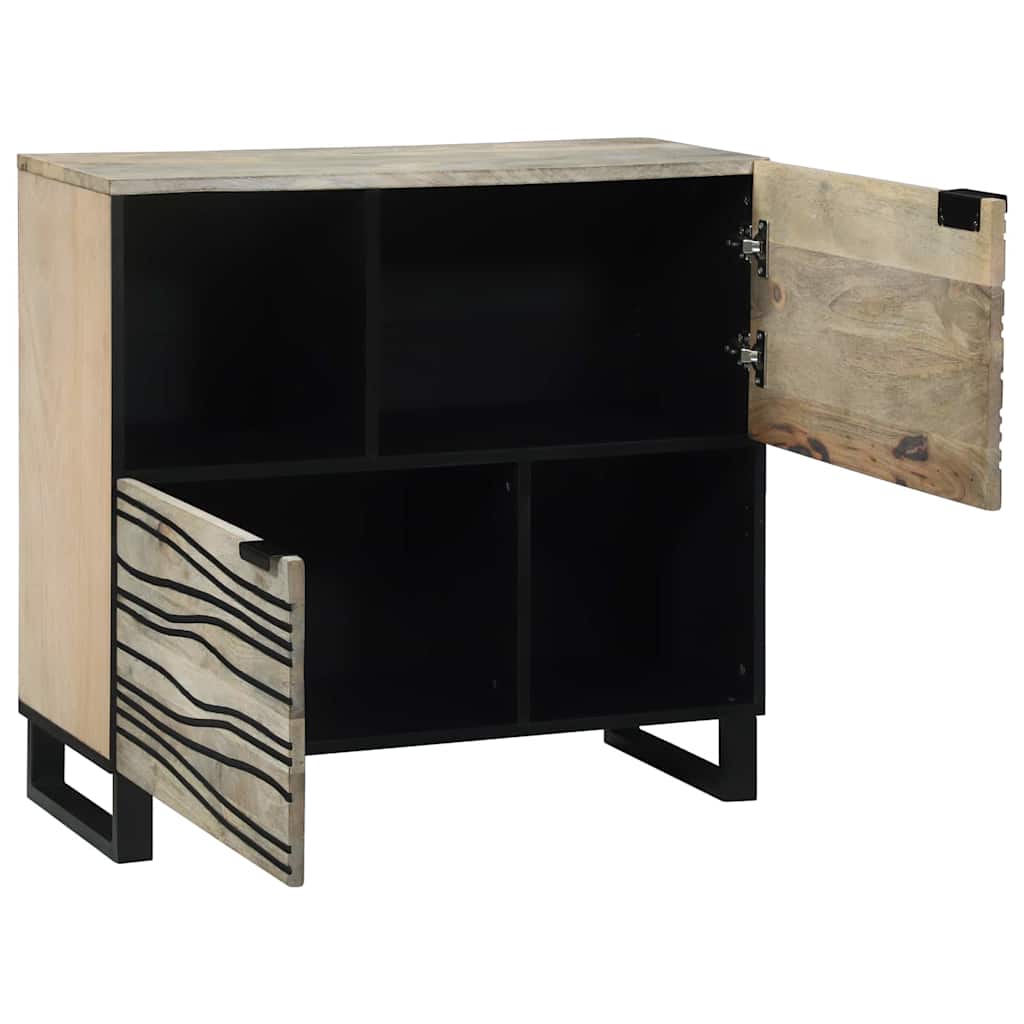 vidaXL Dressoir Wit 80 x 33 x 75 cm massief mangohout