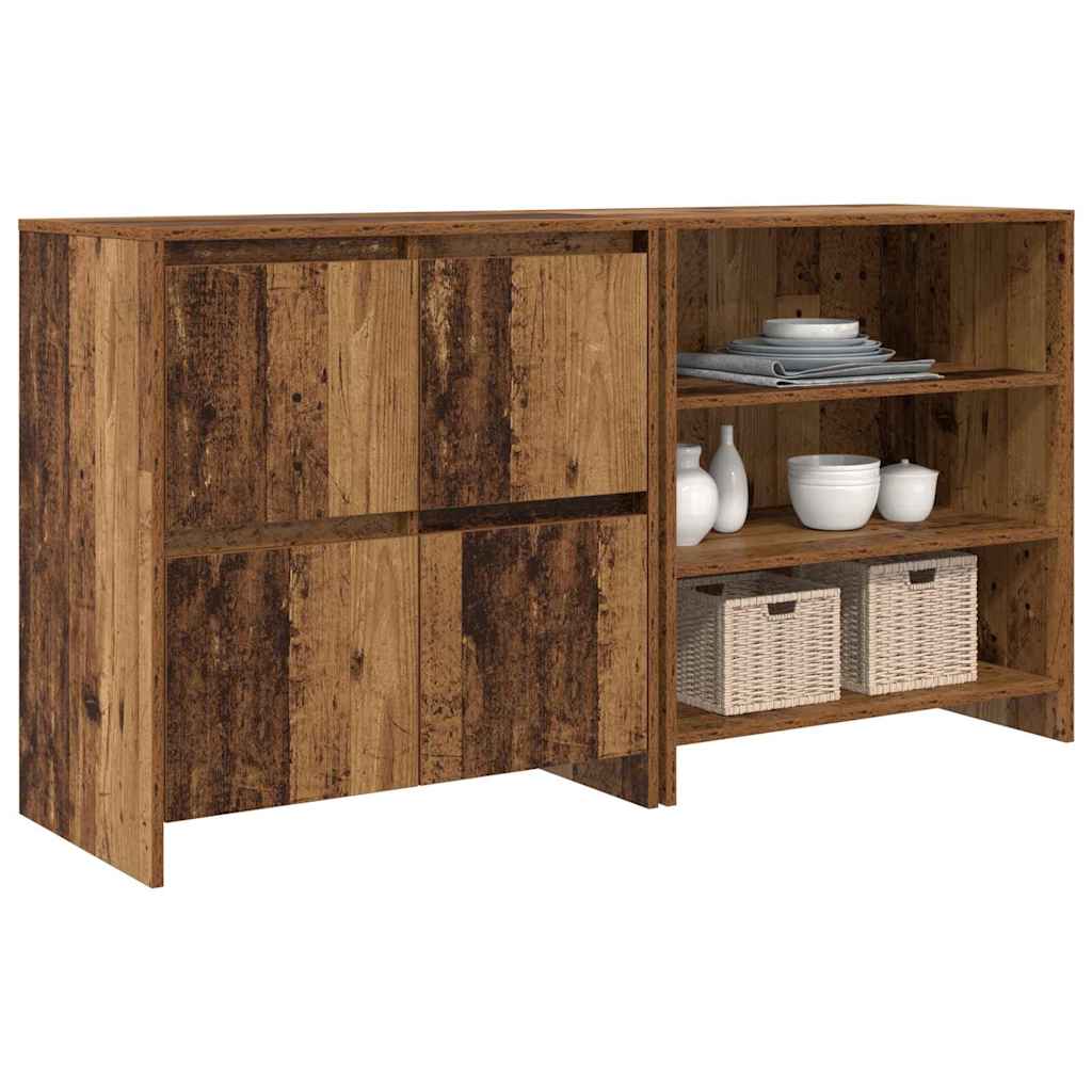 vidaXL Dressoirs 2 pcs Oud hout 70 x 41 x 75 cm Bewerkt hout