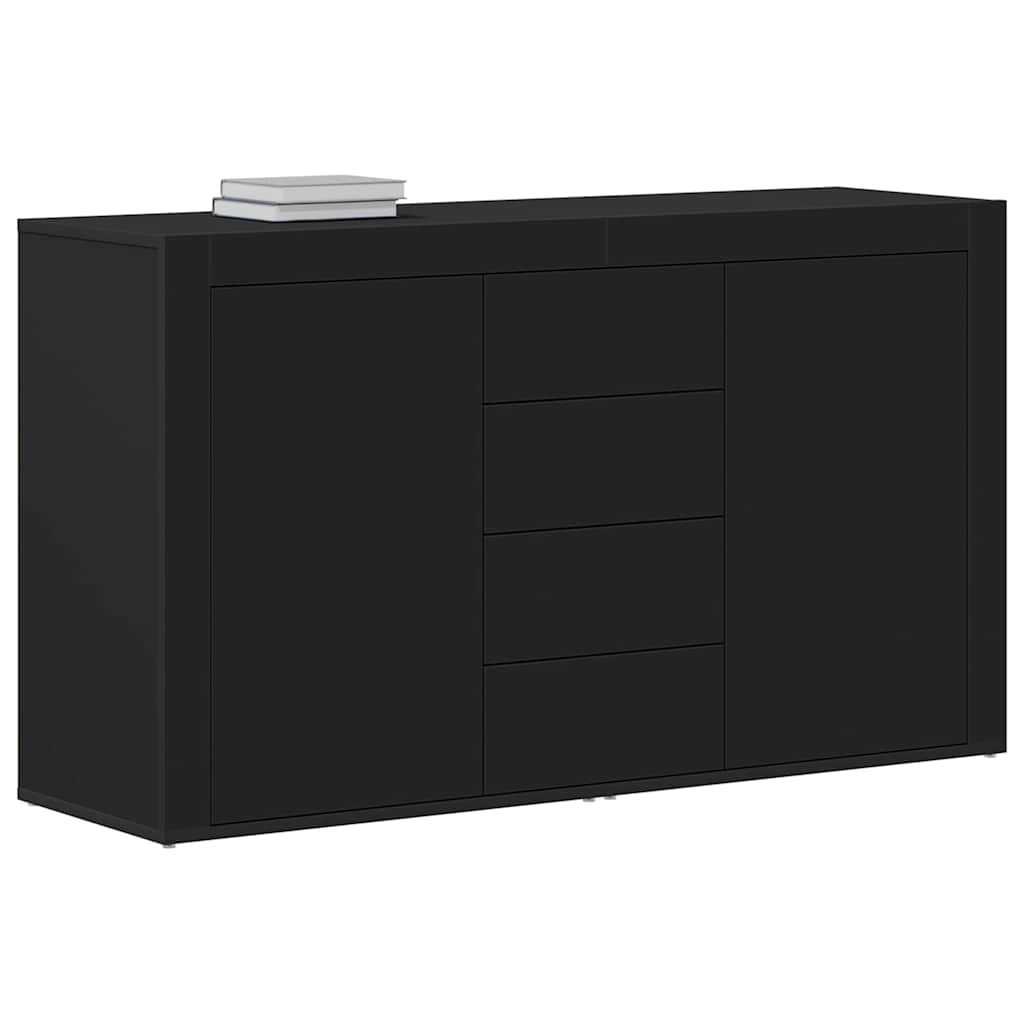 vidaXL Dressoir met lade Zwart 120 x 36 x 69 cm Bewerkt hout