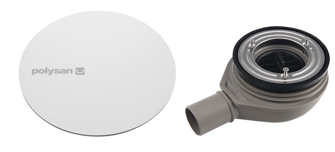 Sapho douchebak afvoer wit 90mm
