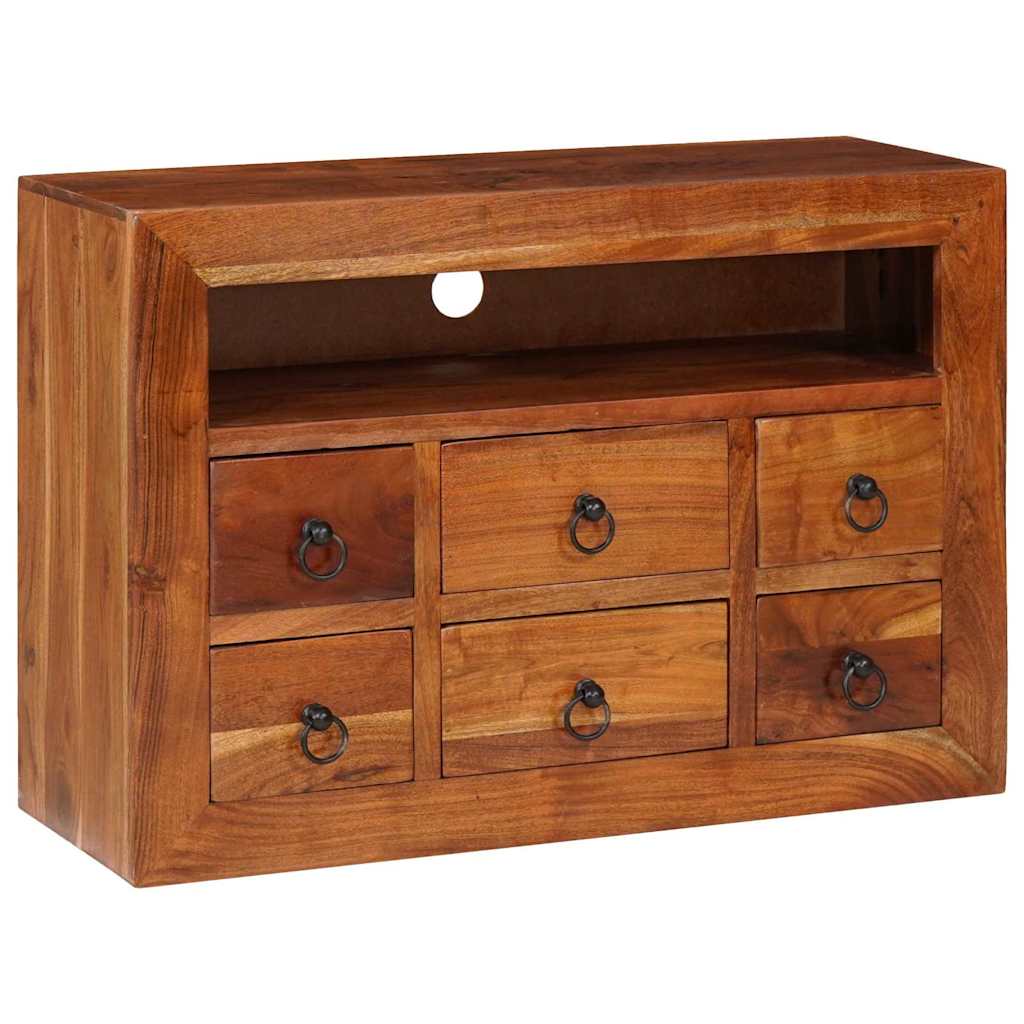 vidaXL Dressoir met lade Bruin 80 x 30 x 55 cm Massief acaciahout